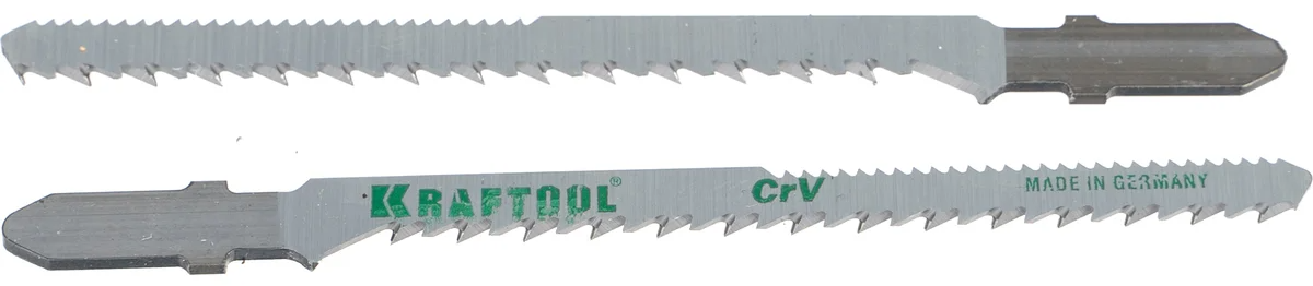 Полотно по дереву для лобзика 100/75 мм, чистый рез, T101AO Kraftool 159514-2.5-S5, хромованадиевая сталь, 5 шт - фото
