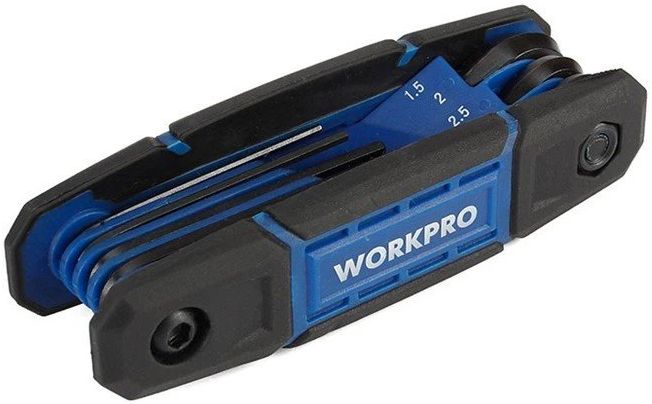 Набор складных шестигранных ключей 1,5-8 мм Workpro WP222028, 8 штук - фото