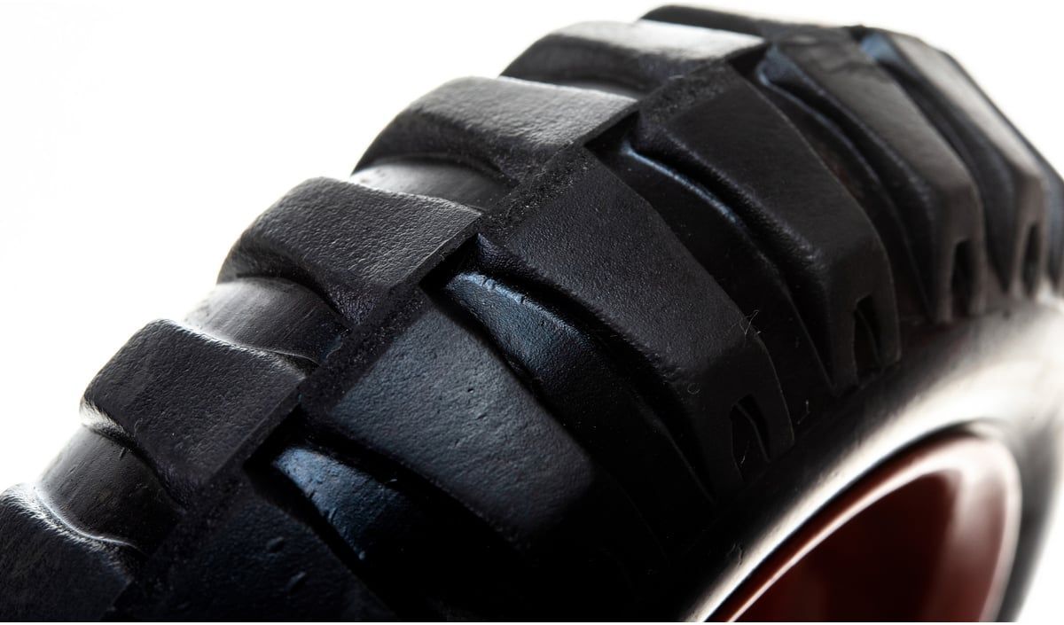 Колесо большегрузное с резиновым протектором без опоры 160 мм PP 160 - фото