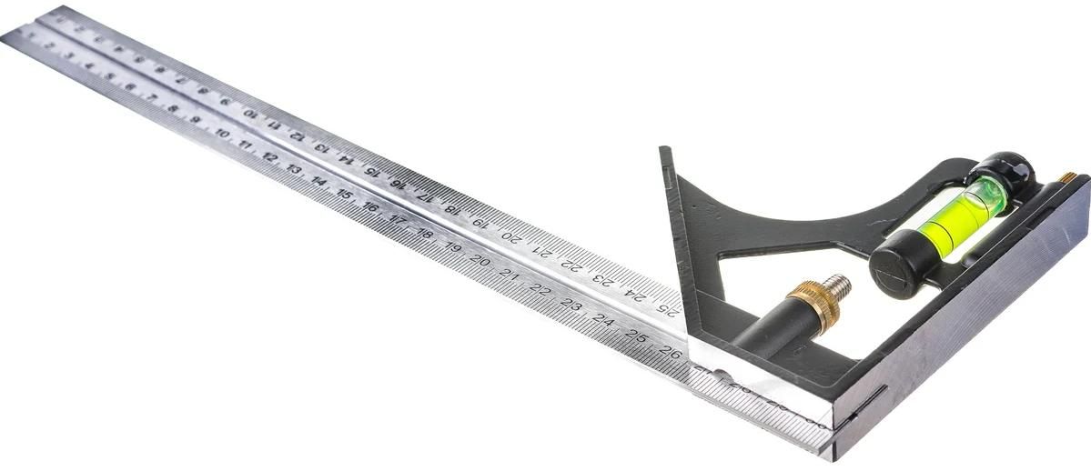 Угольник столярный с уровнем 300 мм FIT 19703 - фото