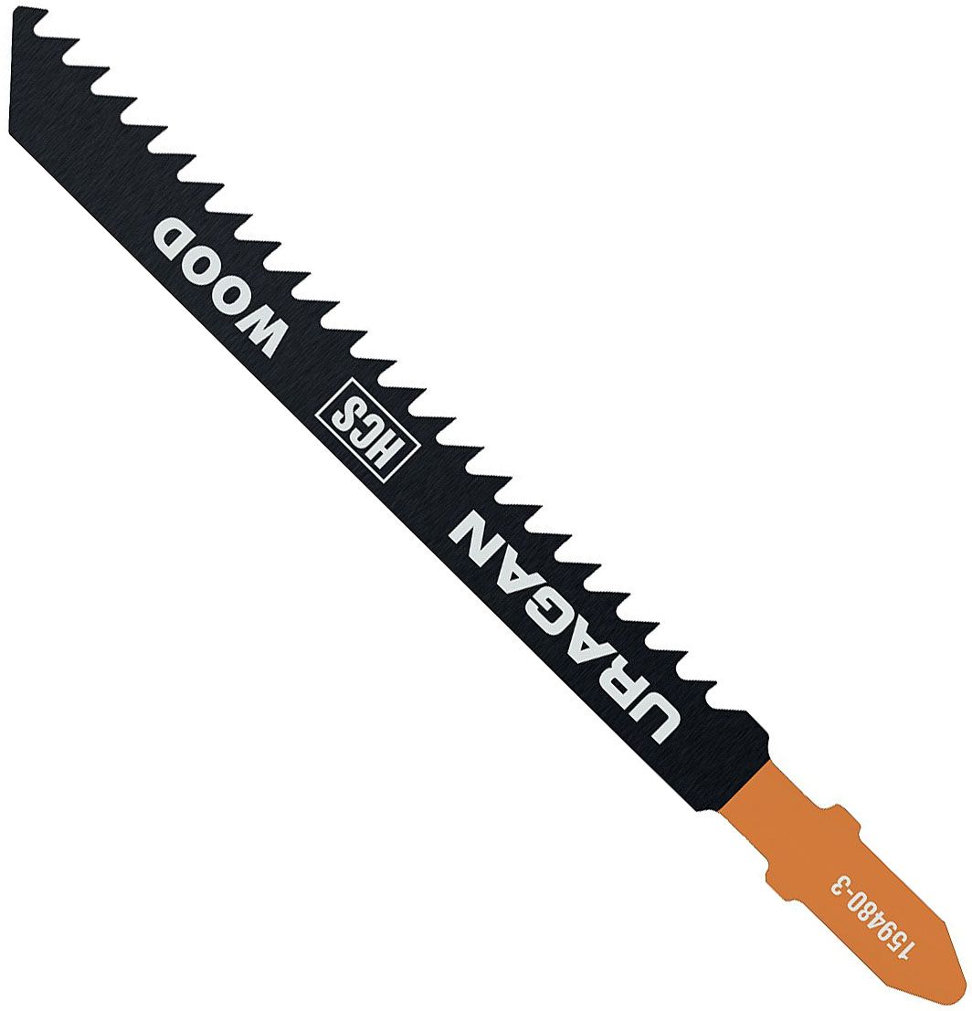 Полотна по дереву T111C для электролобзика 75х3 мм, Uragan 159480-3_z02, высокоуглеродистая сталь (HCS), 2 шт - фото