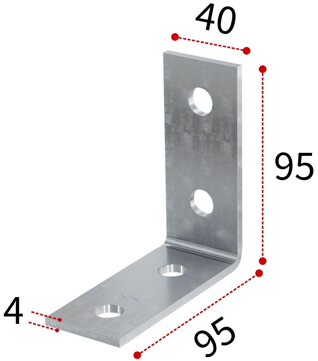 Соединительный уголок для профиля FUS Fischer FAF 4 547504, оцинкованная сталь - фото