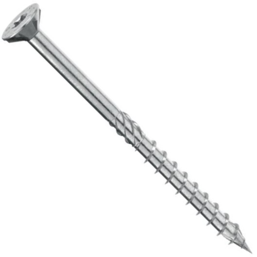 Изображение товара Саморез по дереву 6х80 с потайной головкой, неполной резьбой и шлицем TX30 Holz Technic SCI6080, нержавеющая сталь А2