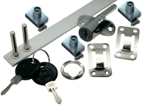 Замок штырьевой на 3 ящика 19х20 мм LOCK 288.500 CR 3462, хромированный