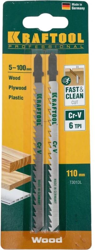 Полотно по дереву для электролобзика Kraftool, хромованадиевая сталь - фото