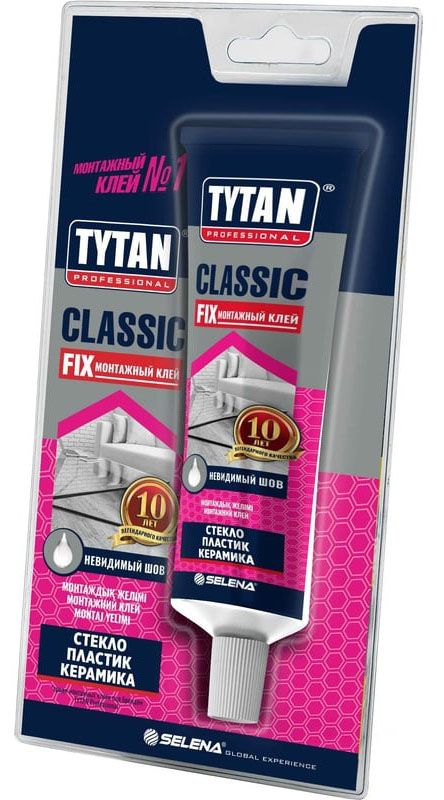 Клей монтажный каучуковый TYTAN  Professional Classic Fix 17176, 100 мл прозрачный - фото