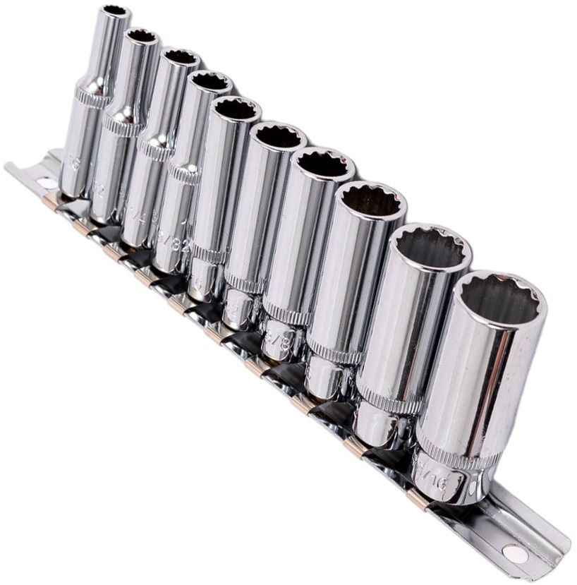 Изображение товара Набор глубоких торцевых головок Ombra 910710 10 шт 1/4 дюйма для автосервиса