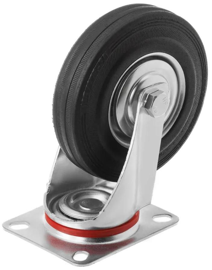 Колесо из резины с площадкой, поворотное 125 мм SC 55L - фото