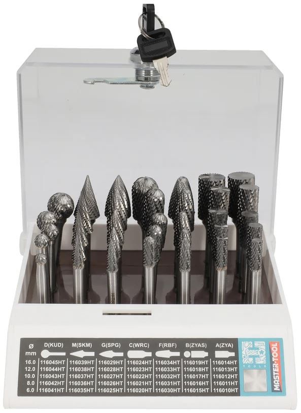 Набор борфрез твердосплавных 6-16 мм H-Tools 116008HT, 35 шт - фото