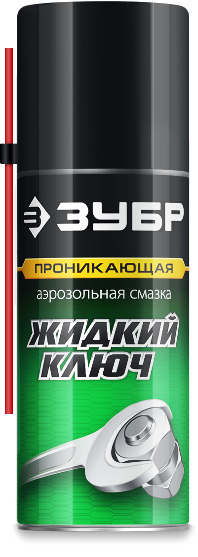 Смазка аэрозольная проникающая Жидкий ключ 210 мл ЗУБР 41445 - фото