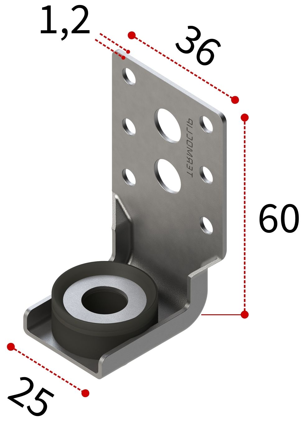 Кронштейн L-образный 1,2F TERMOCLIP - фото