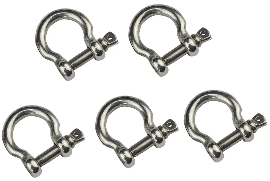 Скоба омегообразная с утолщенным штифтом HL0108, нержавеющая сталь А4 - фото