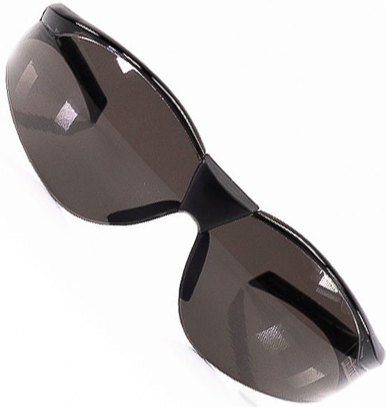 Очки монтажника защитные открытые затемнённые с прорезиненным носоупором OM-02 KBT 79683 - фото