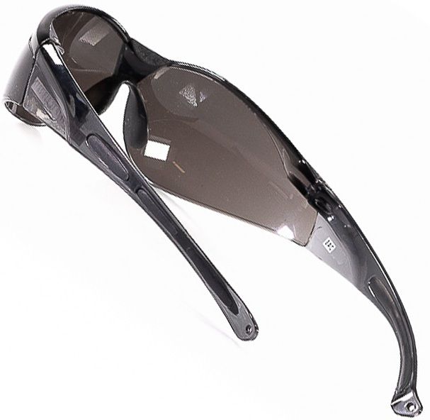 Очки монтажника защитные открытые затемнённые с прорезиненным носоупором OM-02 KBT 79683 - фото