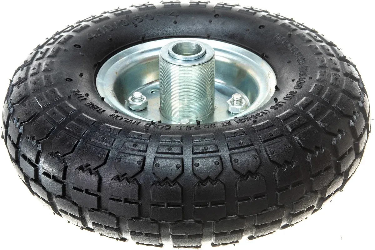 Колесо пневматическое резиновое, стальной обод 250 мм PR 1800-20 - фото