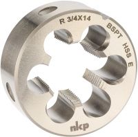 Плашка 3/4"-14 HSSE DIN EN 24230 NKP 121001-N1-3435, трубная коническая резьба R