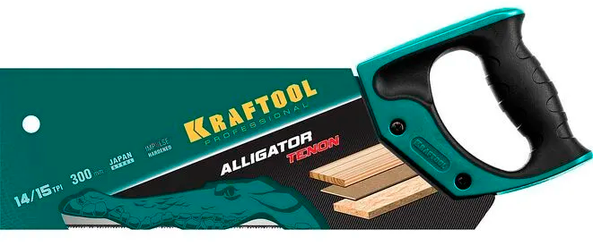 Ножовка 300 мм с обушком для стусла Alligator Tenon 15 Kraftool 15228-30 - фото