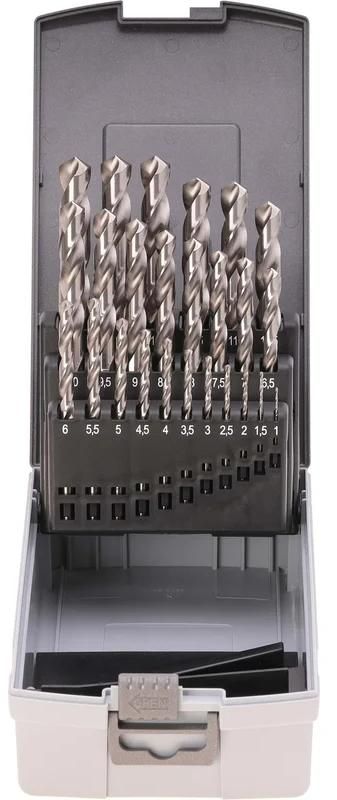 Изображение товара Набор сверл по металлу HSS-G 1-13 мм 25 шт с пластиковым кейсом