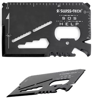 Карманный мультиинструмент 17в1 Credit Card Survival Tool, Swiss+Tech ST33329 - фото