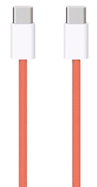 Кабель Type-C на Type-C Iph 17 1m 60W, оранжевый  - фото