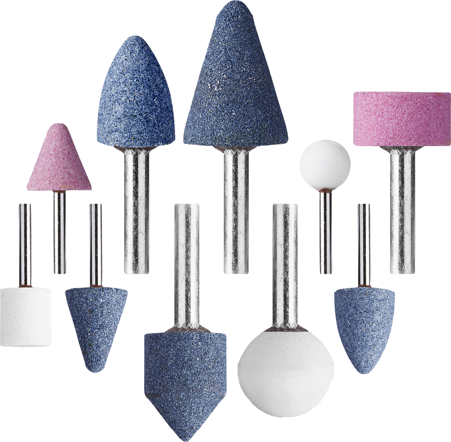 Набор минишарошек-насадок абразивных Master Stayer 2989-H10, 10 шт - фото