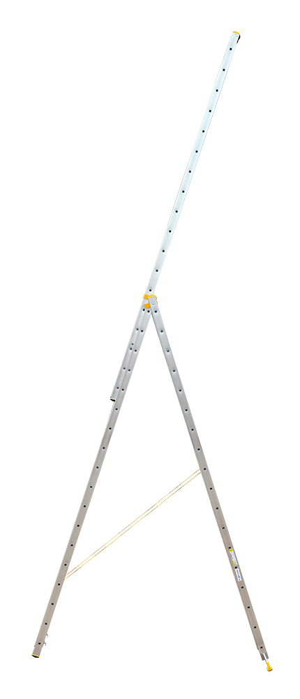 Лестница трехсекционная 3х18 Алюмет P3 9318, алюминий - фото