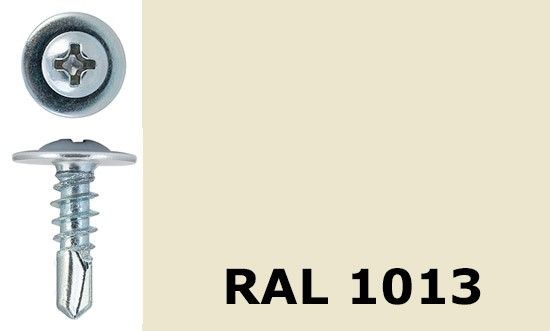 Саморез-клоп с буром 4,2х25 окрашенный, RAL 1013 (жемчужно-белый) - фото