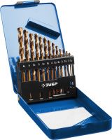 Набор сверл по металлу 1,5-6,5 мм Кобальт, класс А, ЗУБР 29626-H13, сталь Р6М5К5, 13 штук в металлическом боксе