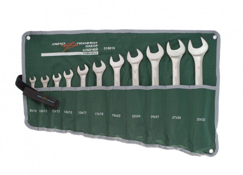 Набор рожковых гаечных ключей Дело Техники 6х7-30х32 мм 510620 - фото