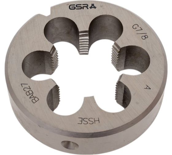 Изображение товара Плашка круглая дюймовая резьба G (BSP) 1-11 HSSE DIN EN 22568 (DIN 5158) GSR, B00458150 Изображение товара Плашка круглая дюймовая резьба G (BSP) 1-11 HSSE DIN EN 22568 (DIN 5158) GSR, B00458150
