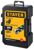 Набор сверл по металлу для винтовертов и шуруповертов Impact Ready Stayer 29603-H8, 8 шт