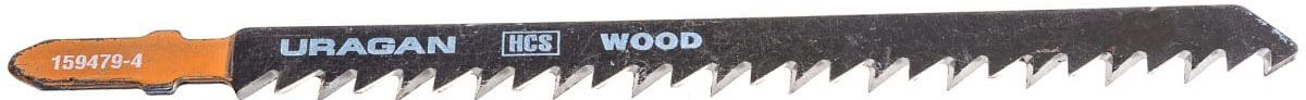 Полотна по дереву T344D для электролобзика 105х4 мм T-хвостовик, Uragan 159479-4_z02, сталь HCS, 2 шт - фото