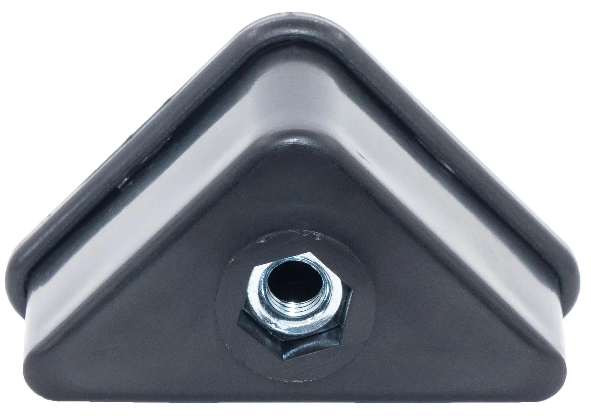 Опора с резьбовым отверстием M8 для равнополочных уголков 40х40 мм У40-40М8ЧН, пластик - фото