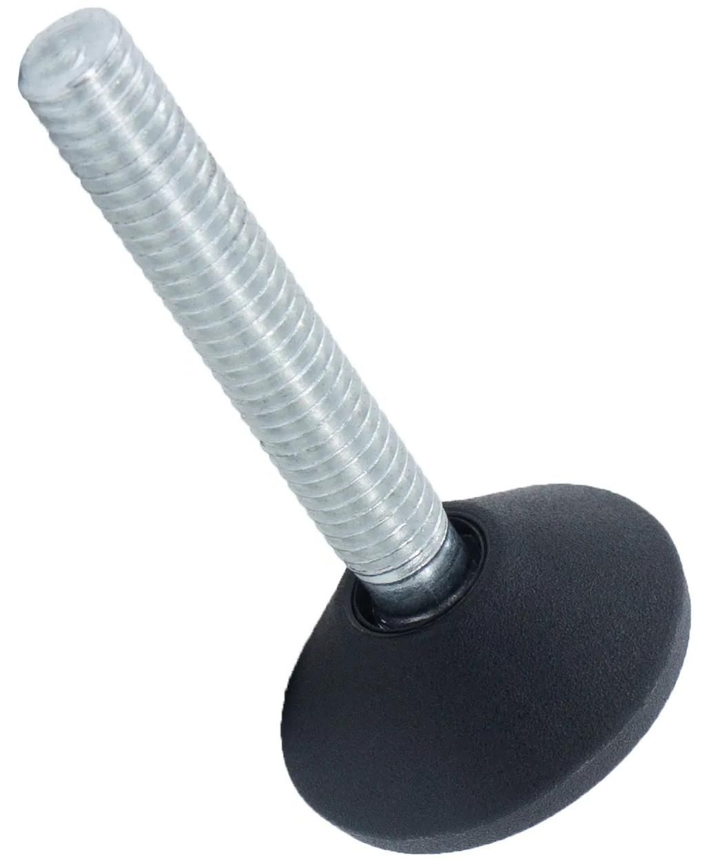 Опора регулируемая шарнирная с болтом М8х25 и основанием 30 мм 30ШМ8-25ЧН, пластик - фото