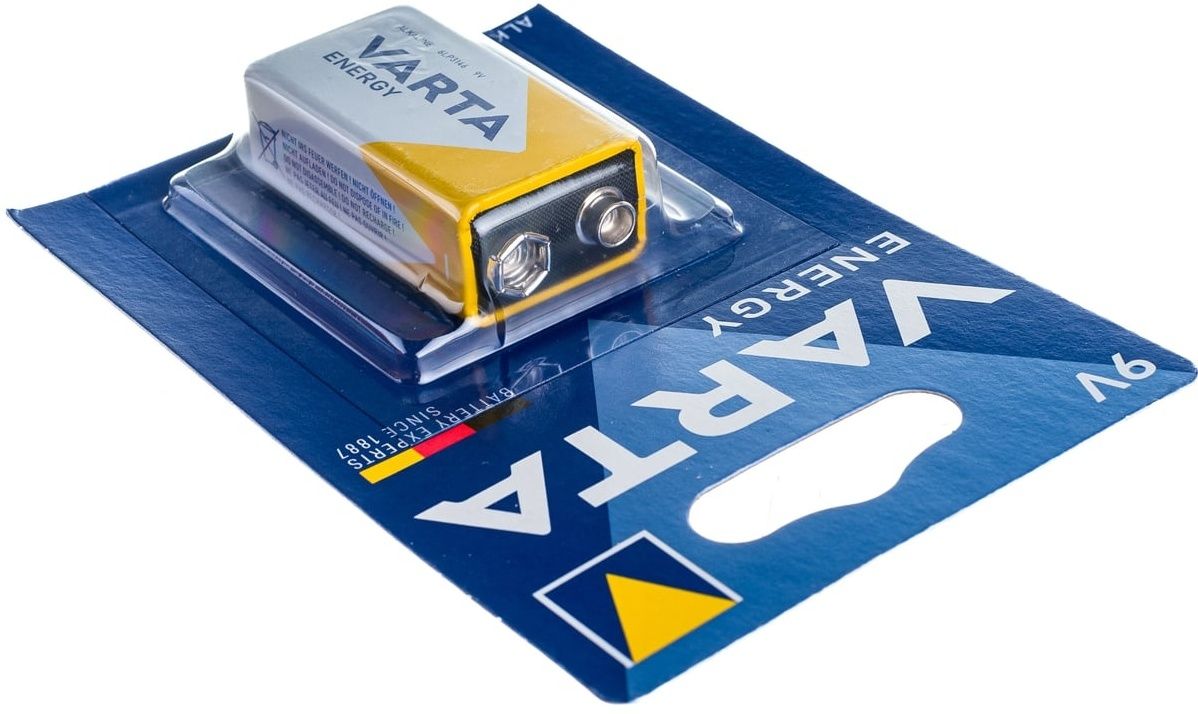 Батарейка щелочная 9V Varta Energy 4122229411, в блистере - фото