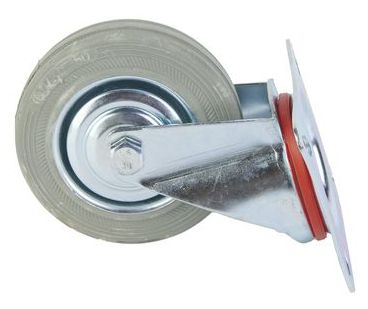 Колесо поворотное серая резина SC F TOR - фото