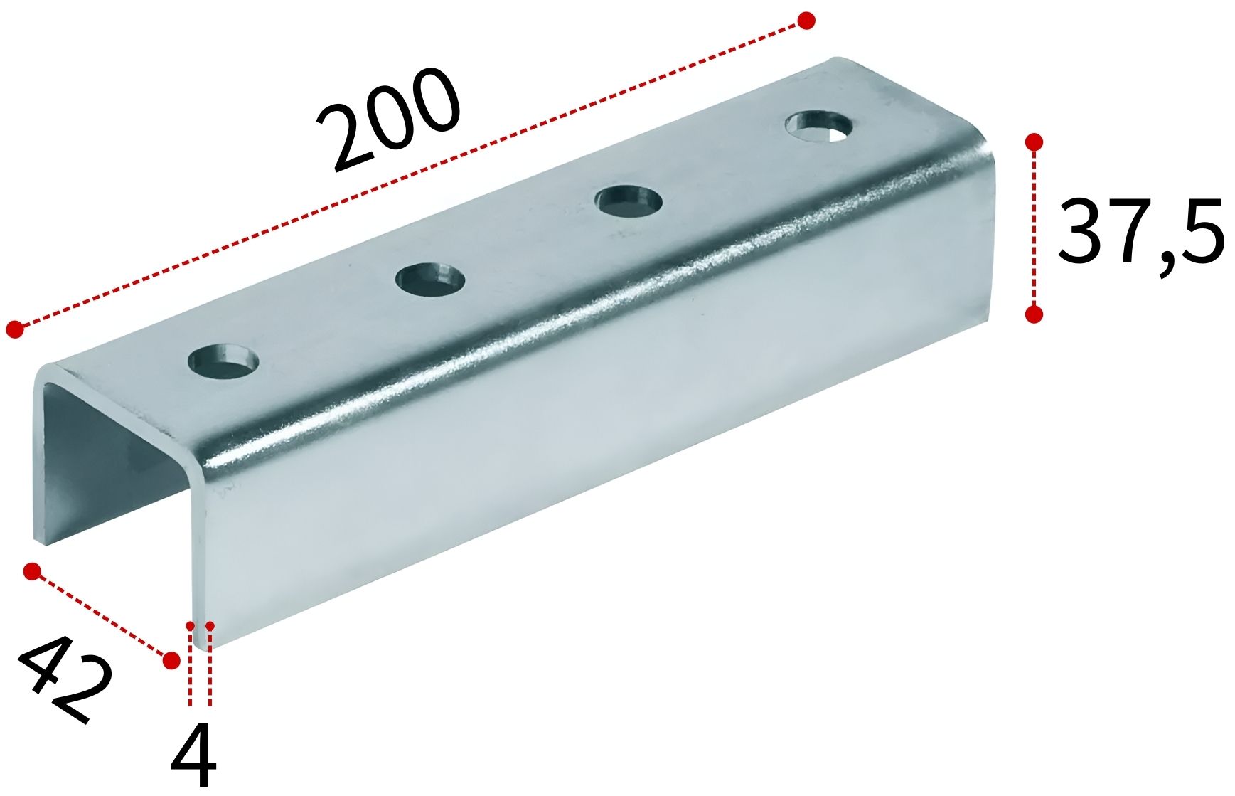 Соединитель для профиля FUS Fischer FUF OC 41 504517, оцинкованная сталь - фото