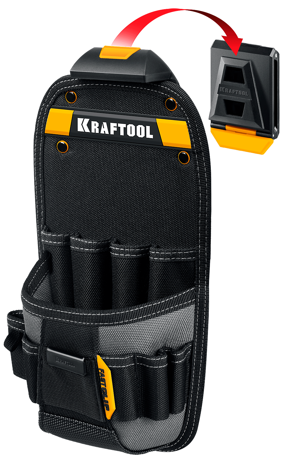 Сумка строителя с креплением FastClip KP- 11 Kraftbuilt Kraftool 38777 - фото