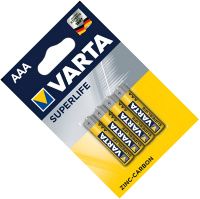 Батарейки солевые AAA Varta Superlife 2003113414, 4 шт в блистере