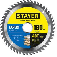 Диск пильный по дереву Expert 180x30/20 мм, 48Т точный рез, Stayer 3682-180-30-48_z01