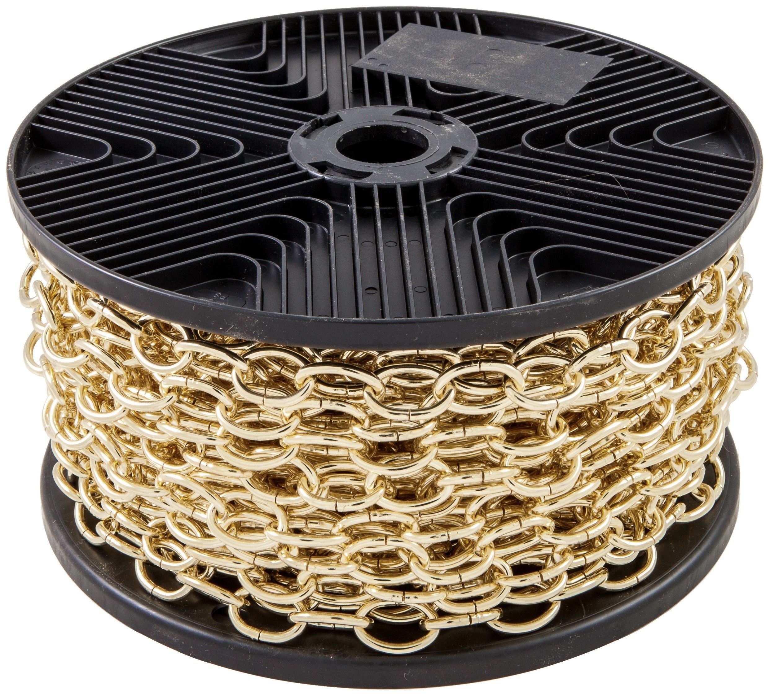 Цепь декоративная стальная "Овальная" 2,8 мм 30 м 152230, латунь - фото