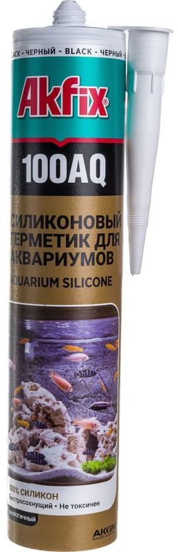 Герметик силиконовый аквариумный 280 мл Akfix 100AQ SA079.28B, черный - фото