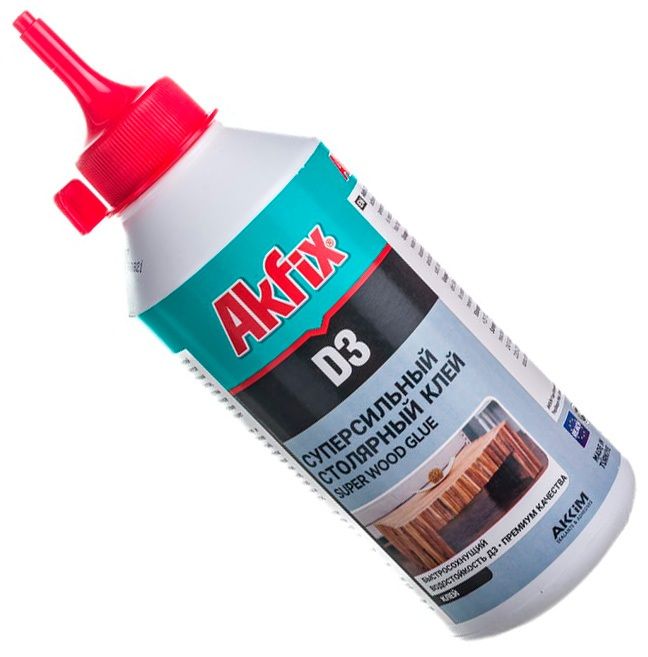 Клей столярный ПВА белый водостойкий D3 500 г Akfix AS3242 - фото