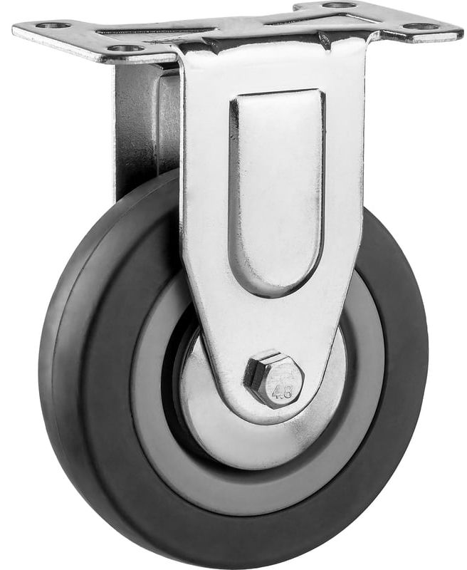 Колесо неповоротное диаметр 100 мм резина/полипропилен ЗУБР 30956-100-F - фото