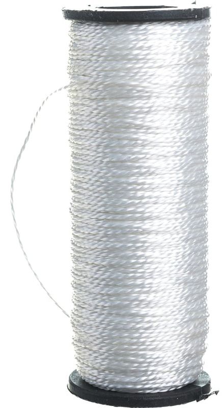 Шнур крученый капроновый 1,5 мм 100 м СИБИН 50526, белый - фото