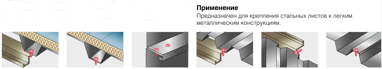 Винт самосверлящий по металлу окрашенный RAL, с шайбой EPDM SD 3 Fasty, углеродистая сталь с покрытием MagniSilver - фото