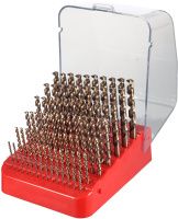 Набор сверл по металлу 1-10 мм HSSE-Co5 130° DIN 338 Pro, H-Tools 215223PRO, 91 шт