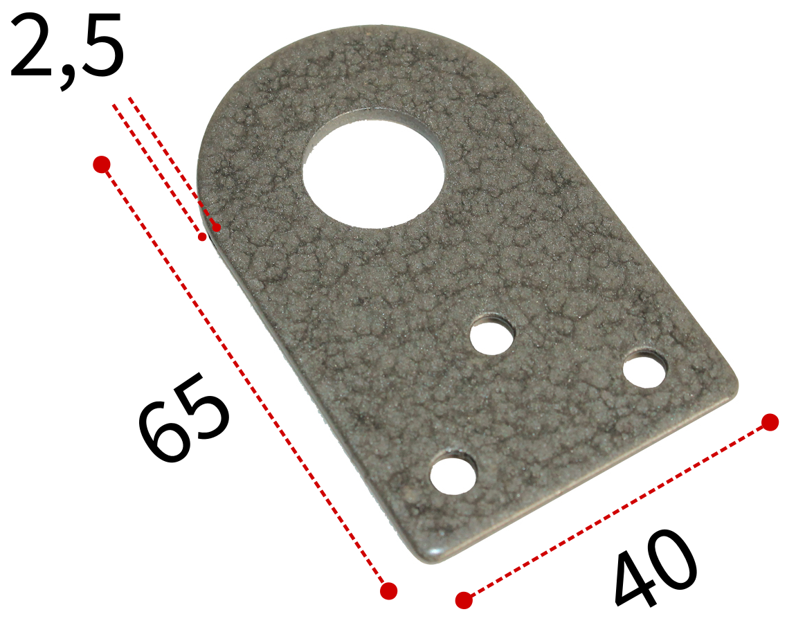 Проушина для навесного замка ПТ 65х40 (прямая) - фото