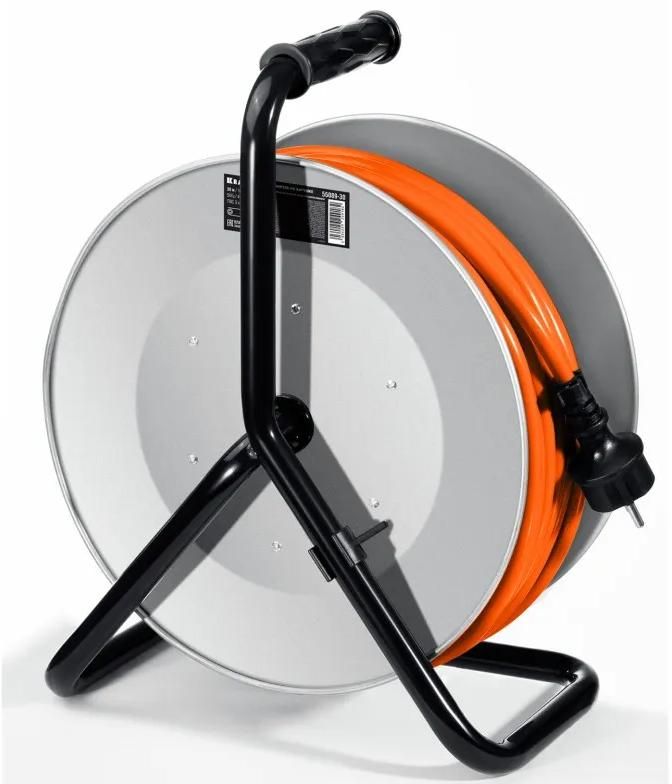 Удлинитель силовой на стальной катушке ПВС, 3х2,5 мм², 30 м, 4000Вт, IP44 Expert Kraftool 55089-30 - фото