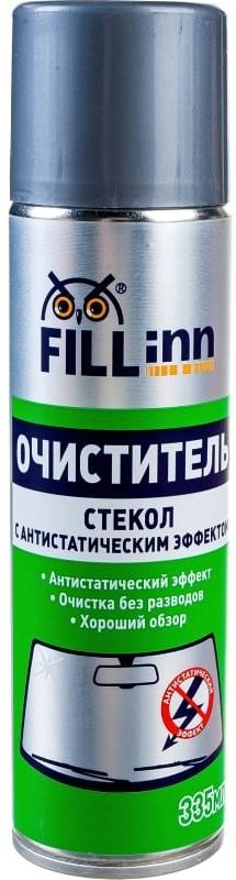 Очиститель стёкол с антистатическим эффектом FILL Inn FL014 (аэрозоль), 335 мл